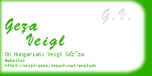 geza veigl business card